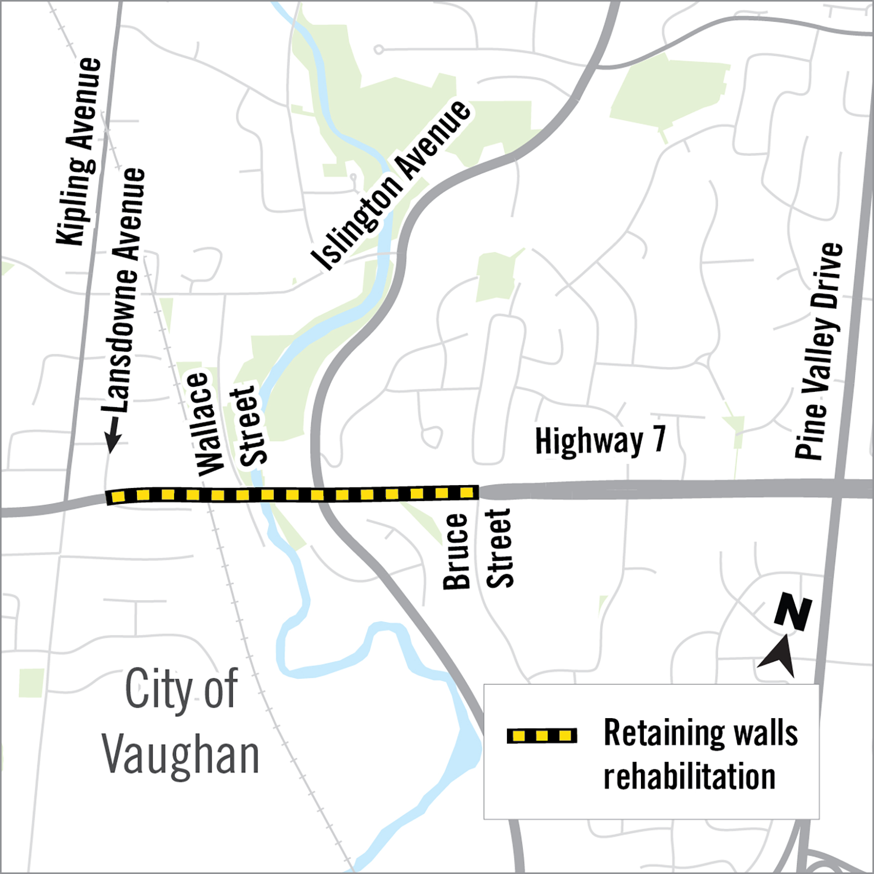 map of construction area