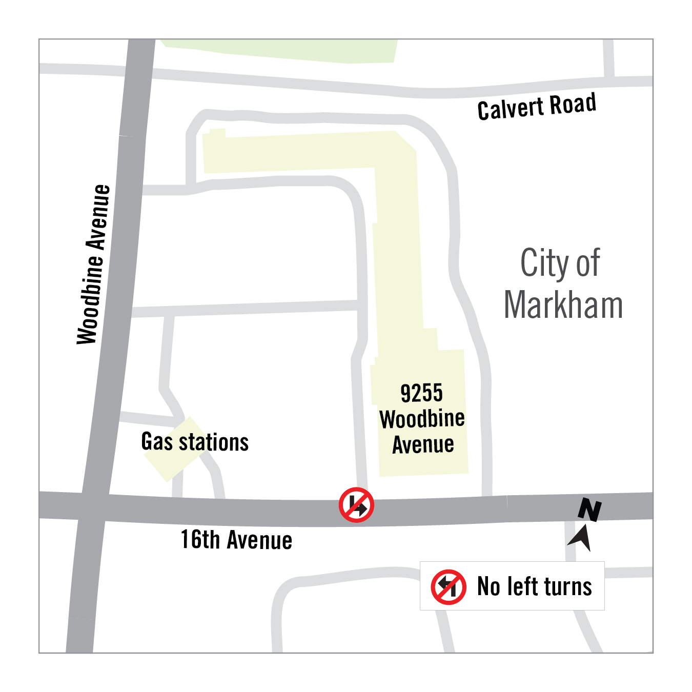 Map of 9255 Woodbine Avenue at 16th Avenue