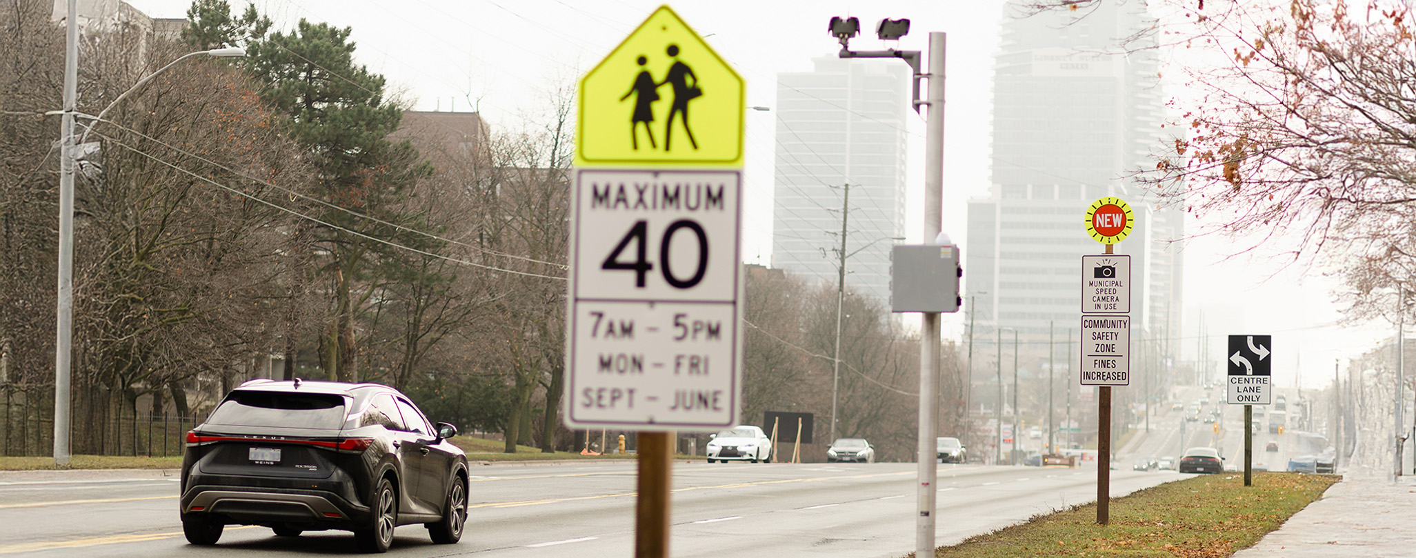 vehicle travelling through Automated Speed Enforcement area