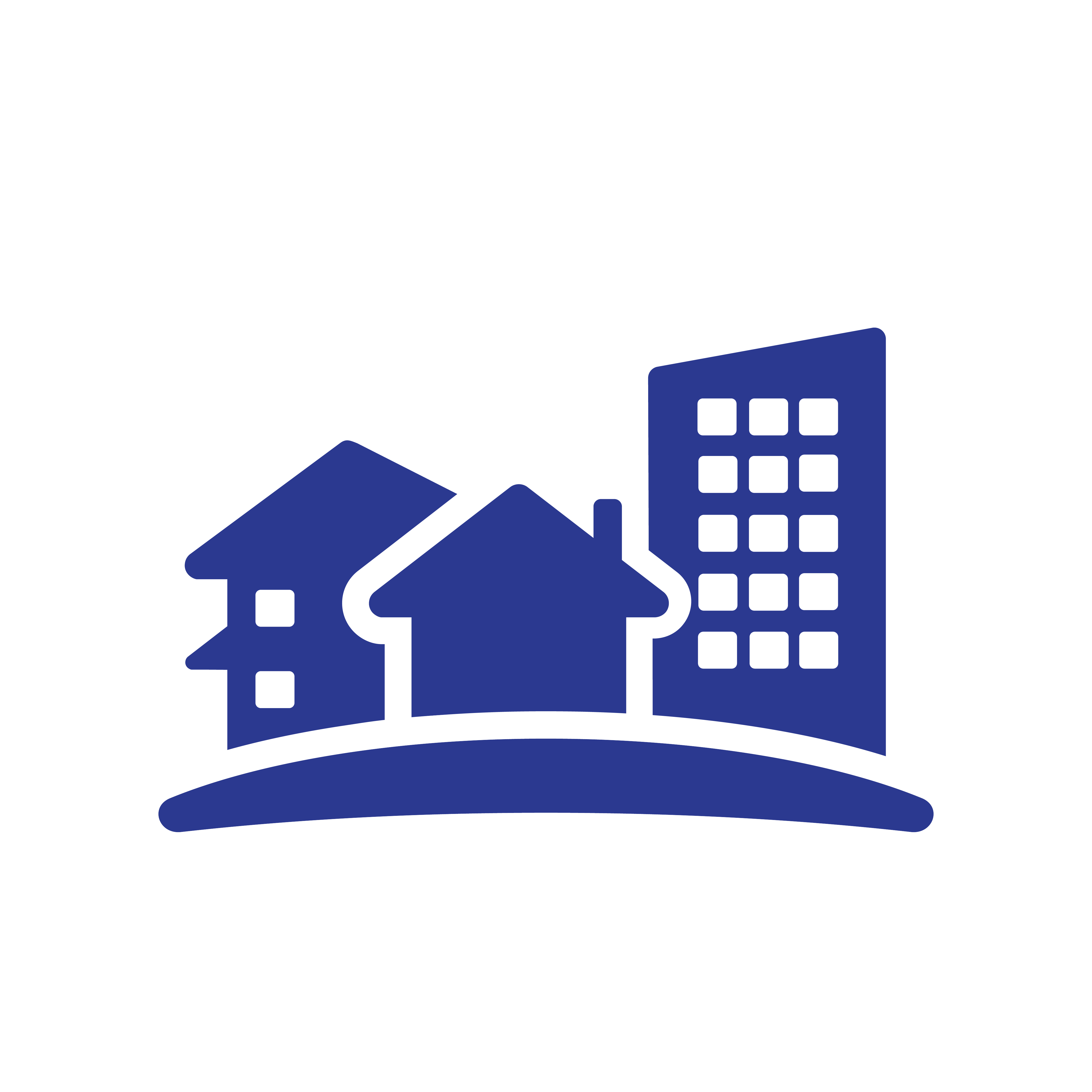 A house and a building representing neighborhood design and housing
