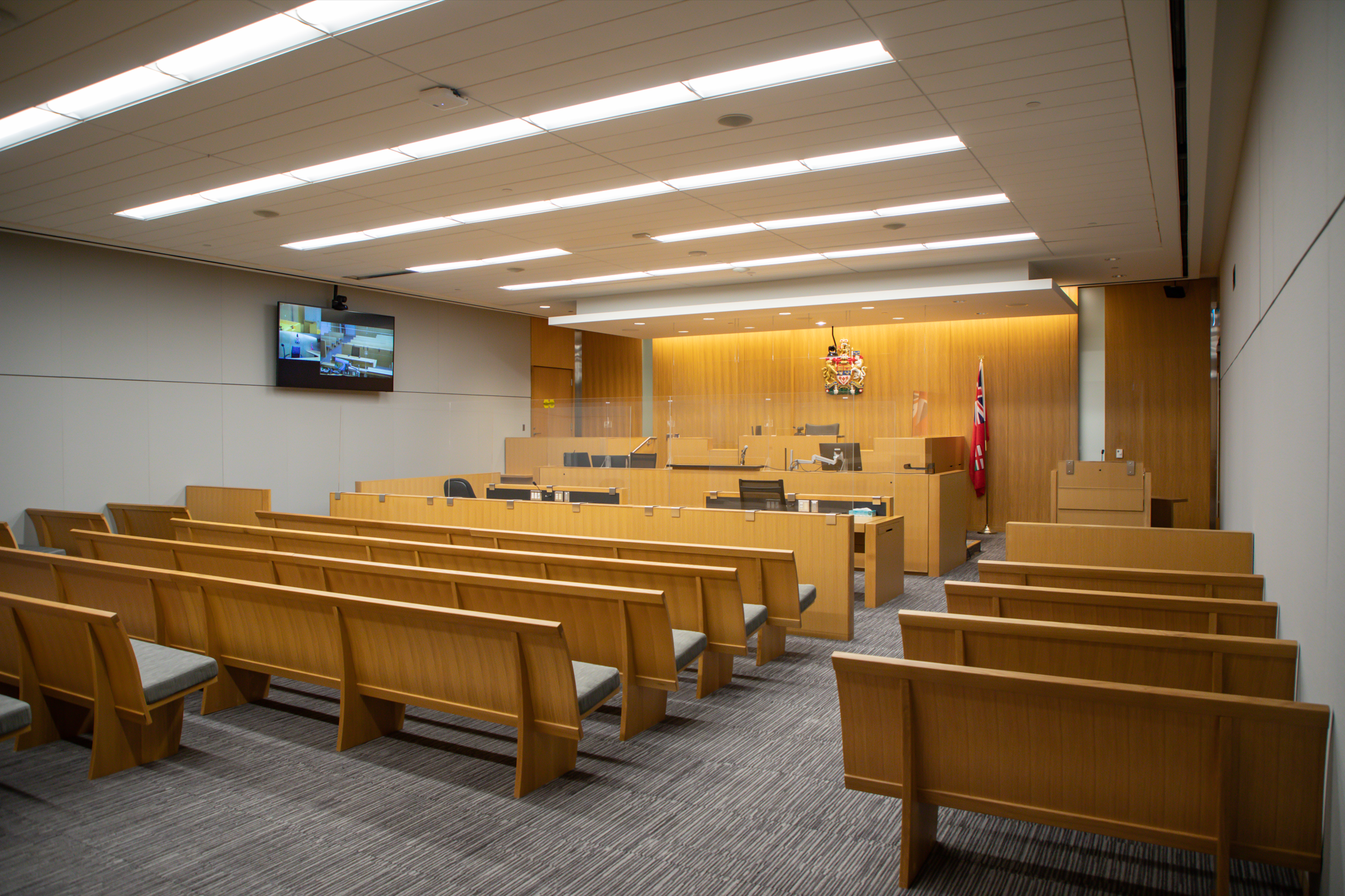 Empty courtroom
