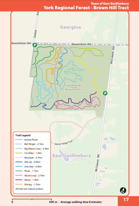East Gwillimbury Brown Hill Tract map