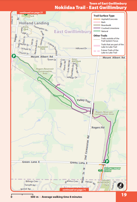 East Gwillimbury Nokiidaa Trail map