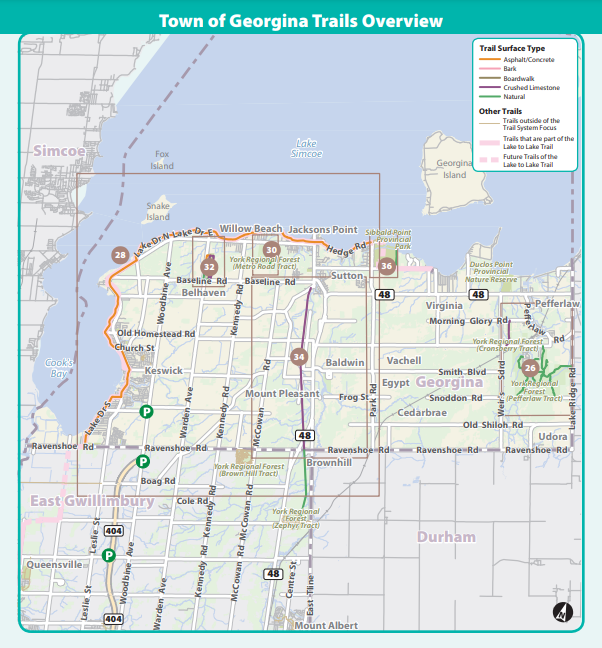 Georgina Trails Overview map