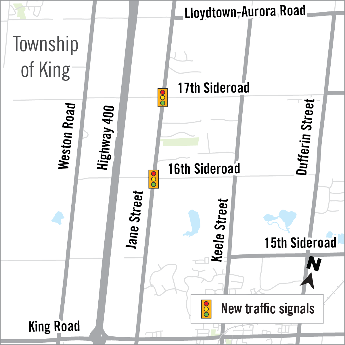 Map of intersection improvements on Jane Street