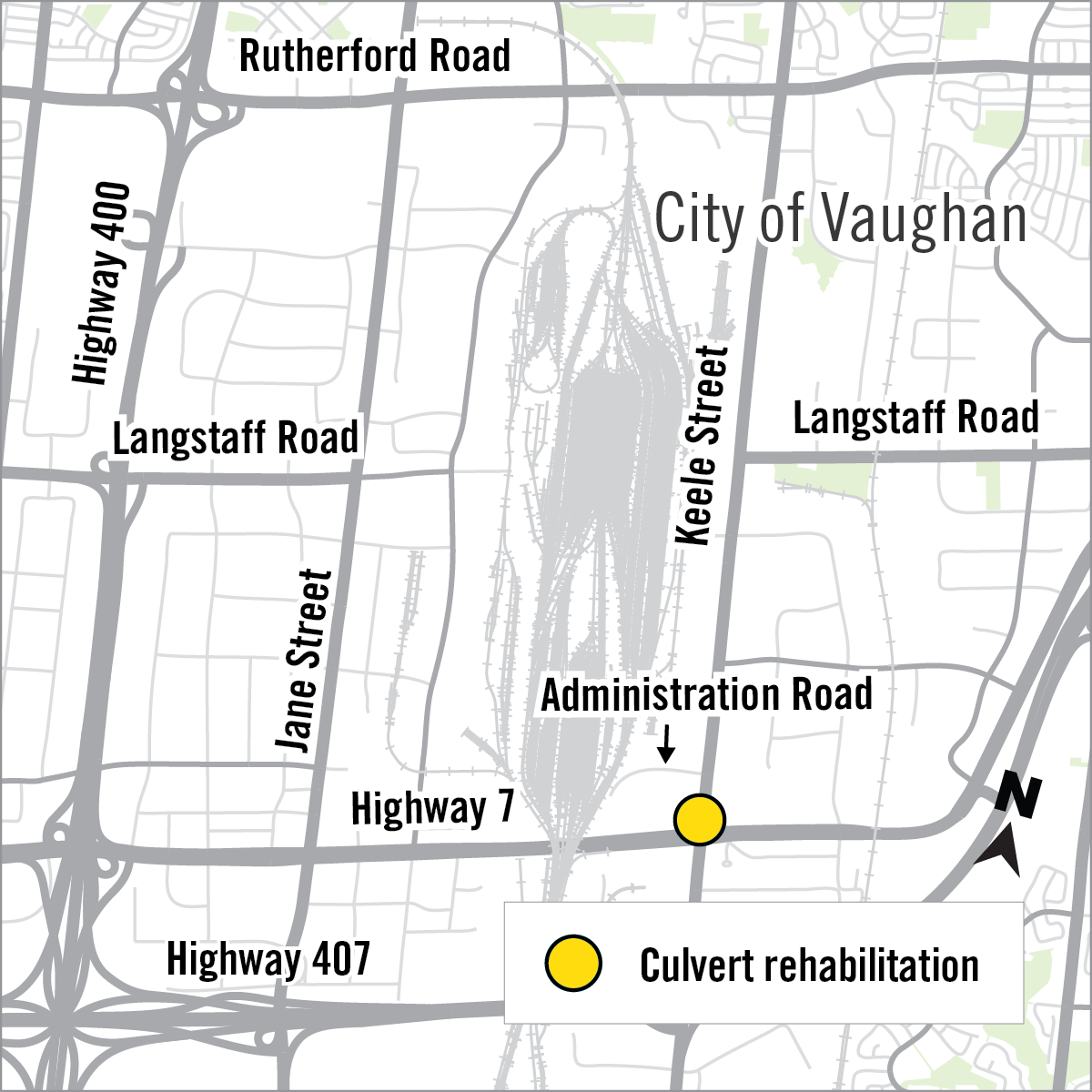 Map of construction area