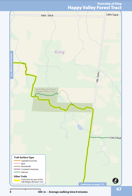 King Happy Valley Forest Tract Trail map