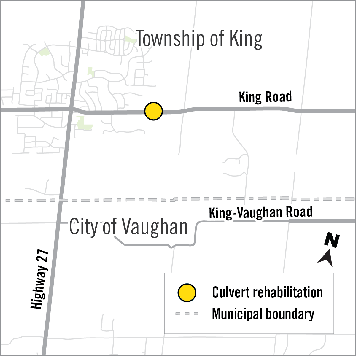 Map showing construction area Map showing construction area