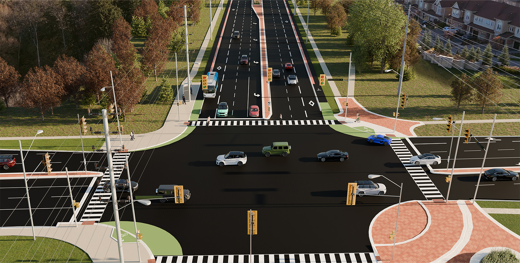 Future state of Bathurst Street and Major Mackenzie Drive Intersection