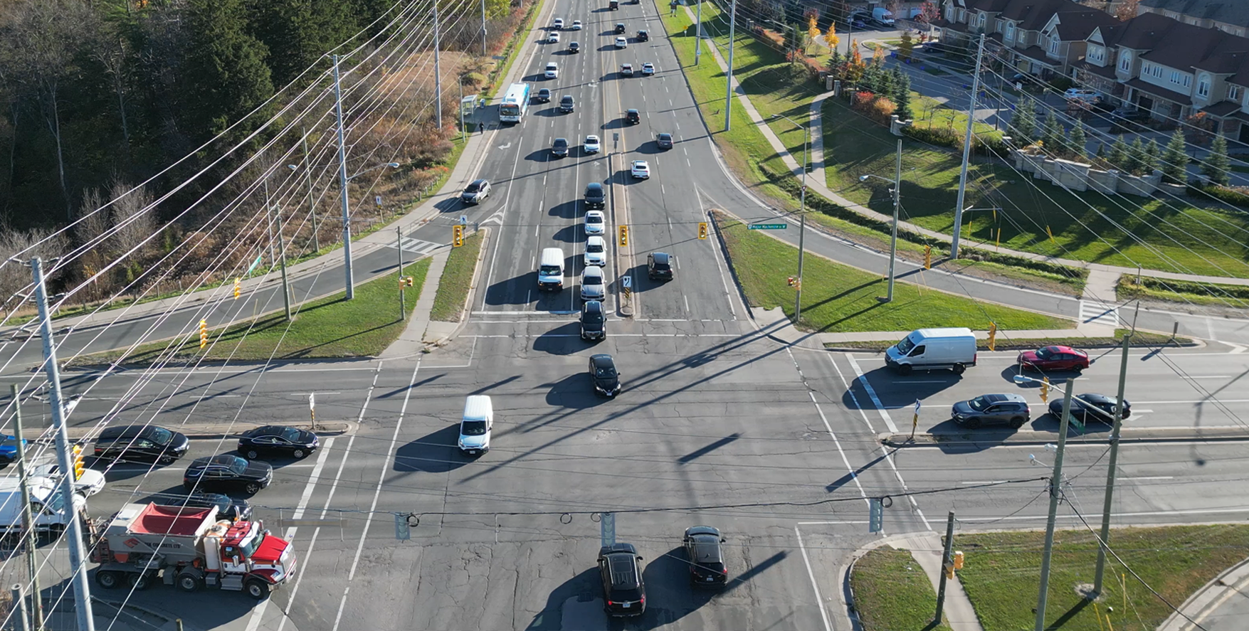 Before photo of Bathurst Street and Major Mackenzie Drive intersection