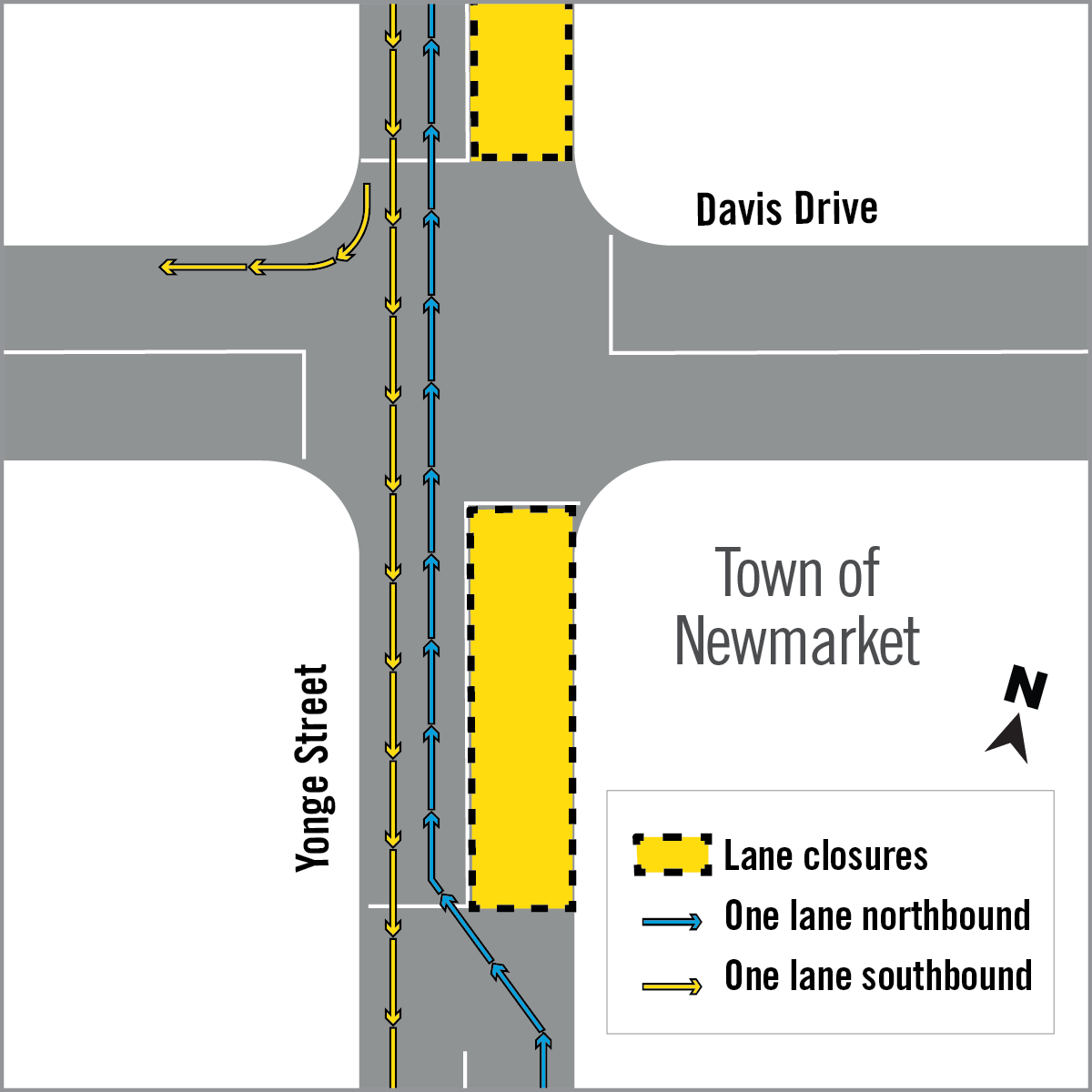 Lane reductions on Yonge Street