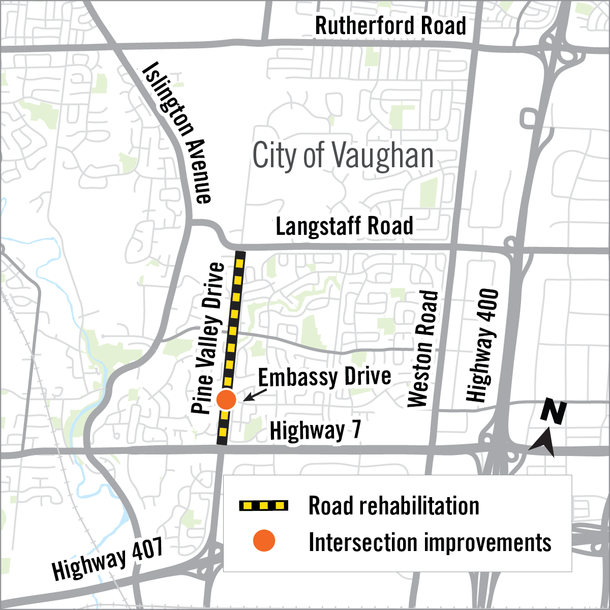 Pine Valley Construction Map