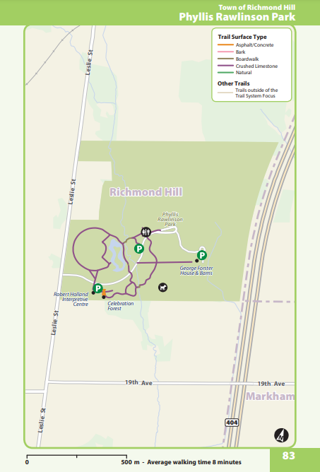 Richmond Hill Phyllis Rawlinson Trail Map
