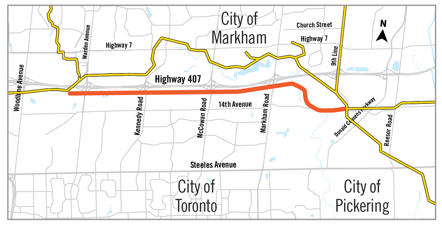 Map of South York Durham Sewage System Expansion