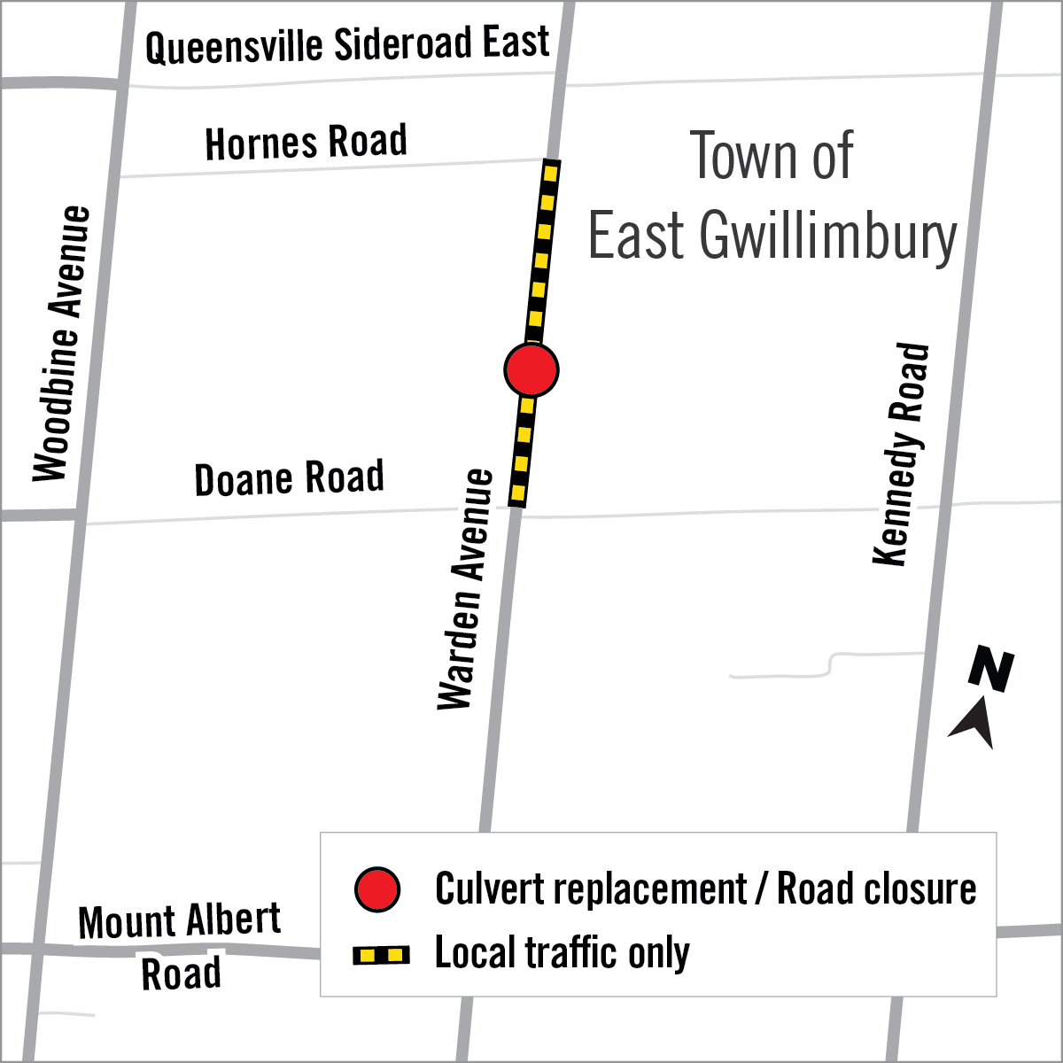 WardenAvenueMap Warden Avenue sewer construction map
