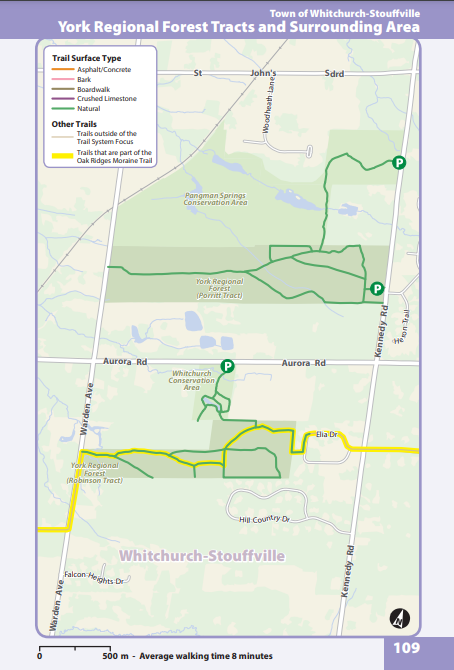 WhitchurchStouffville YR Forest Tract trail map