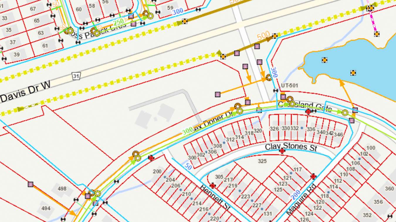 Picture of map showing locations of critical Regional infrastructure