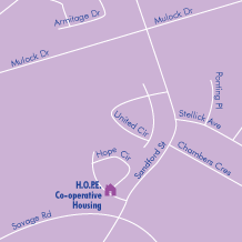 H.O.P.E. Co-operative Housing location map